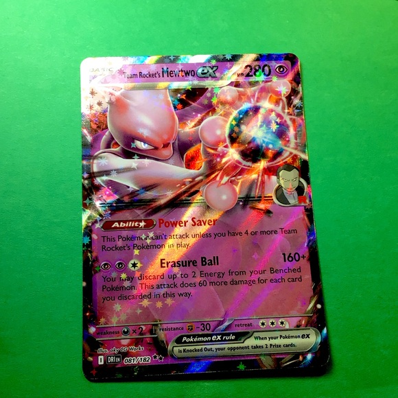 2025 team rockets MEWTWO EX #081/182 DESTINED RIVALS ULTRA RARE DOUBLE STARSHOLO - Picture 1 of 4